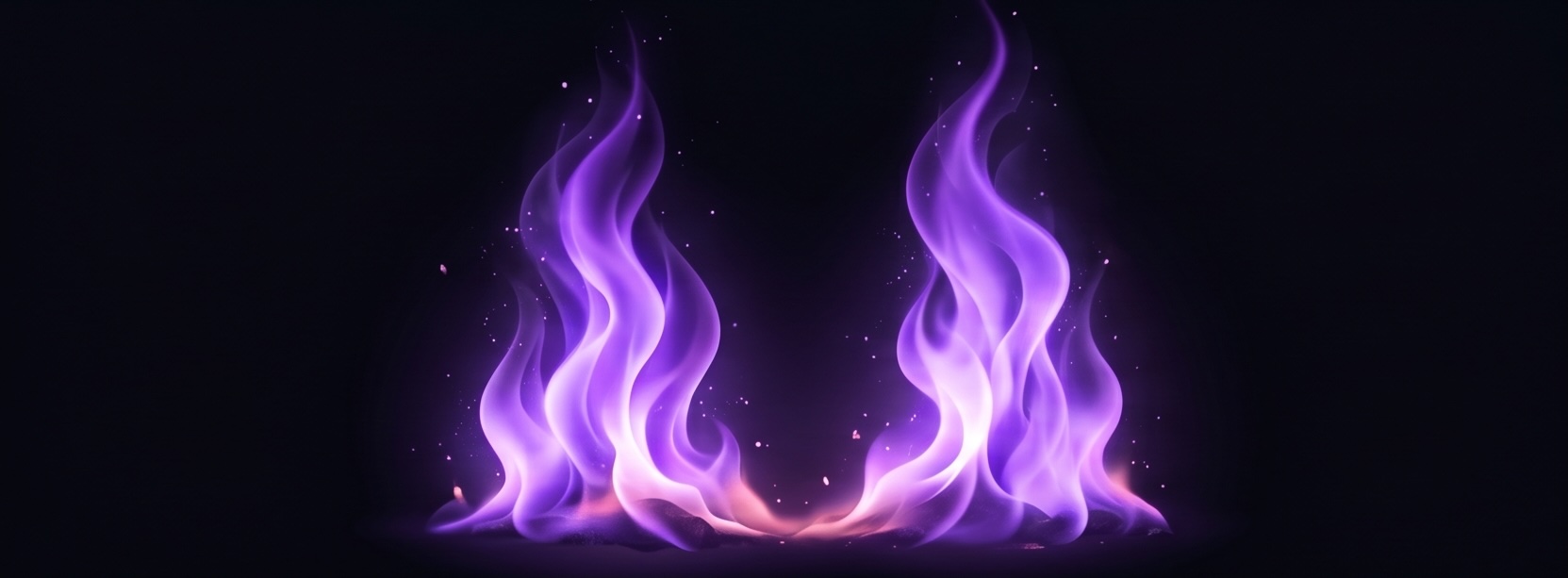 Two Fires — two purple flames
